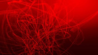 Ağ hatası kırmızı dalga koyu arkaplan. Soyut teknoloji büyük veri dijital arkaplanı. 3d oluşturma.