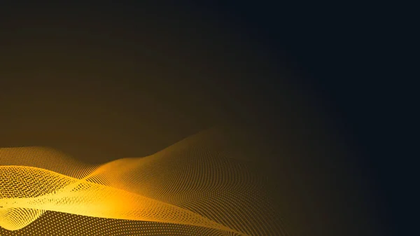 Dot orange wave light screen gradient texture background. Abstract  technology big data digital background. 3d rendering.