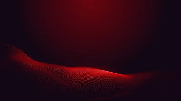 Dot Red Purple Wave Line Light Gradient Dark Background Tecnologia — Fotografia de Stock