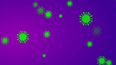 Coronavirus desenli afiş arkaplanı. Soyut sağlık hizmetleri Illustrasyon kavramı COVID-19.