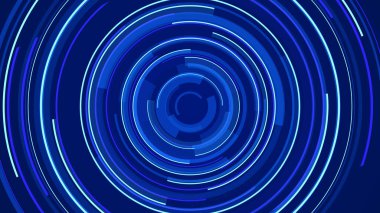 Mavi neon ışık teknolojisi. Yüksek teknoloji karanlık arka plan. Soyut grafik dijital gelecek konsept tasarımı.