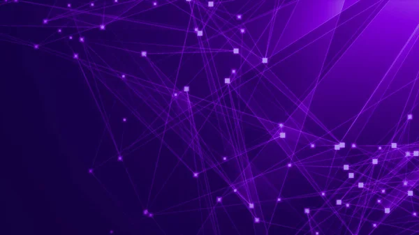 Абстрактная Фиолетово Фиолетовая Полигональная Технологическая Сеть Технологическим Фоном Подключения Абстрактные — стоковое фото