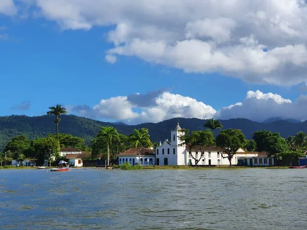 Historic Coastal Town Paraty Brazil Landscape Background — Foto de Stock