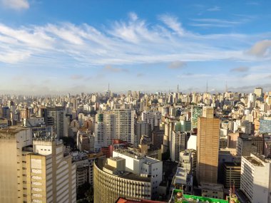View on the skyline of Sao Paulo, Brasil near Praca da Republica