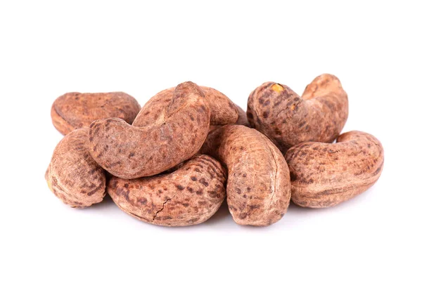 Cashew Nuts Shell Isolated White Background Roasted Salted Cashew Nuts — Stock Photo, Image