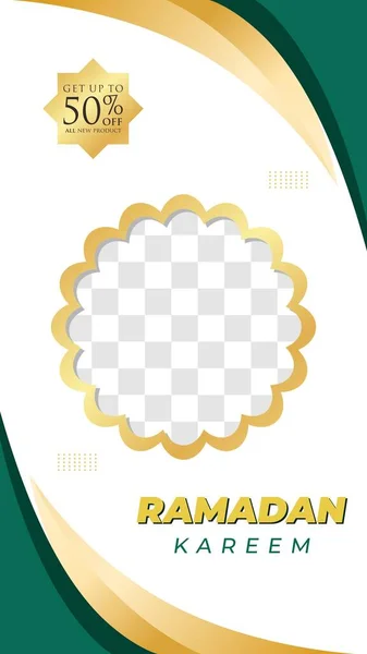 Ramadan Vendita Creativo Vettore Social Media Post Template Collection Ramadhan — Vettoriale Stock