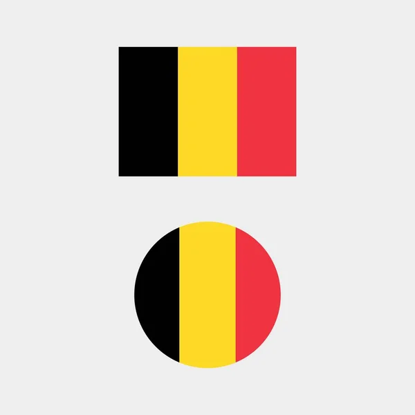 Illustration Des Belgischen Flaggenvektors Satz Des Belgischen Flaggenvektors — Stockvektor