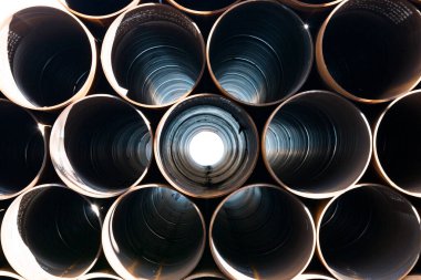 large iron industrial pipes