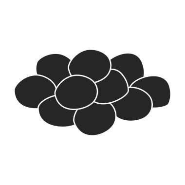 Taş vektör simgesi. Siyah vektör simgesi beyaz arkaplan taşında izole edildi.