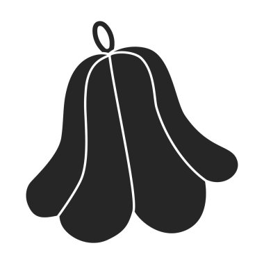 Sauna şapka vektör simgesi. Siyah vektör simgesi beyaz arka plan sauna şapkasında izole edildi.