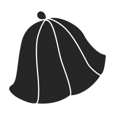 Sauna şapka vektör simgesi. Siyah vektör simgesi beyaz arka plan sauna şapkasında izole edildi.