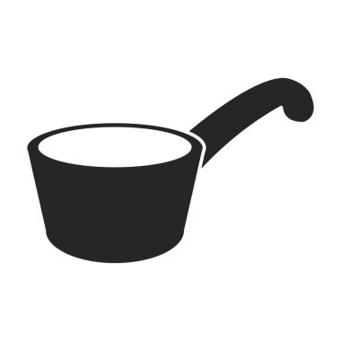 Tahta kova vektör simgesi. Siyah vektör simgesi beyaz arka plan tahta kovada izole edilmiş..