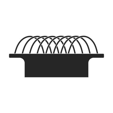 Çeşme vektör simgesi. Siyah vektör simgesi beyaz arkaplan çeşmesinde izole edildi.