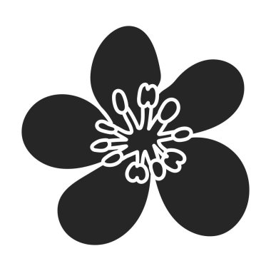 Çiçek armut vektör simgesi. Siyah vektör simgesi beyaz armut üzerinde izole edildi.