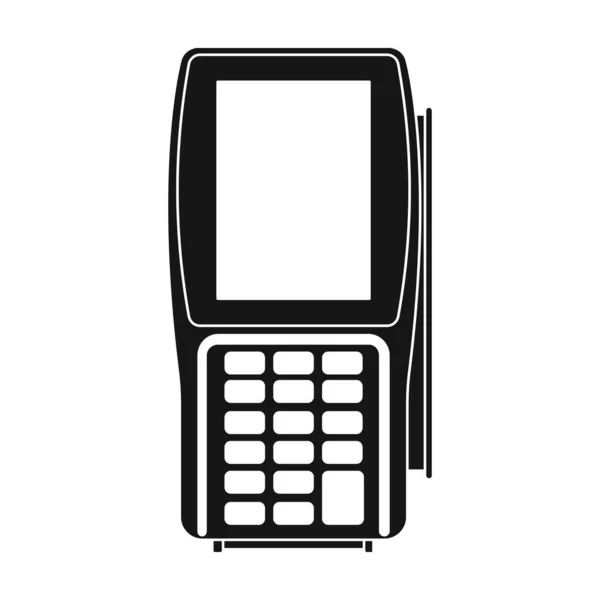 Icono de vector de terminal icon.Black aislado en el terminal de fondo blanco. — Archivo Imágenes Vectoriales