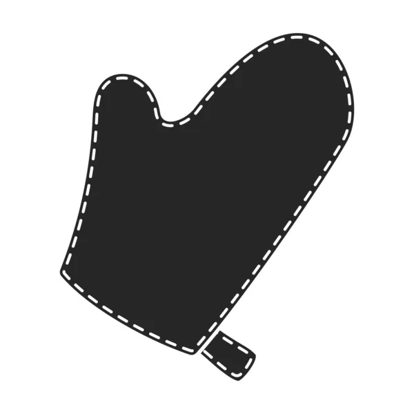 Mitten dla ikony wektor spa Czarny wektor ikona izolowane na białym tle rękawicy do spa. — Wektor stockowy