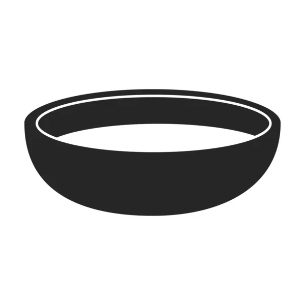 Wooden Becken Vektor icon.Black Vektor Symbol isoliert auf weißem Hintergrund hölzernen Becken. — Stockvektor