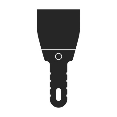 Spatula vektör simgesi. Siyah vektör simgesi beyaz arkaplan spatulasında izole edildi.