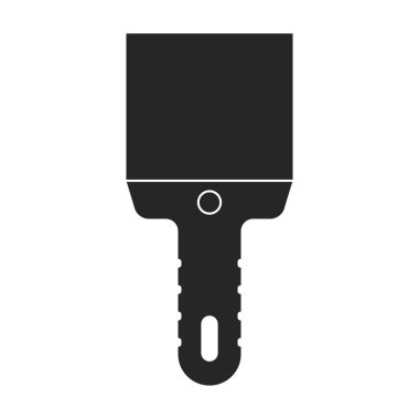 Spatula vektör simgesi. Siyah vektör simgesi beyaz arkaplan spatulasında izole edildi.