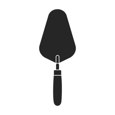 Spatula vektör simgesi. Siyah vektör simgesi beyaz arkaplan spatulasında izole edildi.