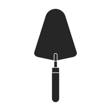 Spatula vektör simgesi. Siyah vektör simgesi beyaz arkaplan spatulasında izole edildi.