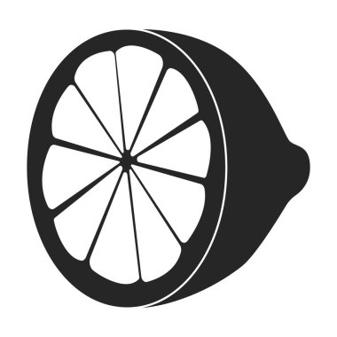 Limon vektör simgesi. Siyah vektör simgesi beyaz arkaplan limonunda izole edildi.