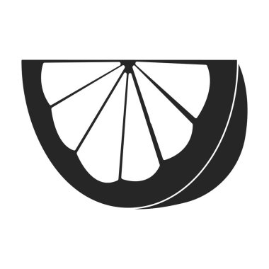 Limon vektör simgesi. Siyah vektör simgesi beyaz arkaplan limonunda izole edildi.