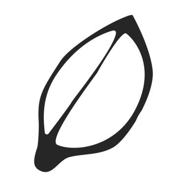 Limon vektör simgesi. Siyah vektör simgesi beyaz arkaplan limonunda izole edildi.