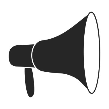 Sözcü vektör simgesi. Siyah vektör simgesi beyaz arkaplan hoparlöründe izole edildi.