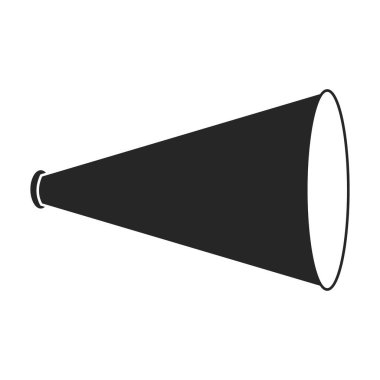 Sözcü vektör simgesi. Siyah vektör simgesi beyaz arkaplan hoparlöründe izole edildi.