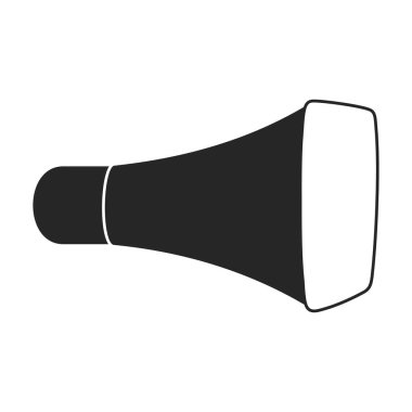 Sözcü vektör simgesi. Siyah vektör simgesi beyaz arkaplan hoparlöründe izole edildi.