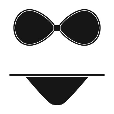 İç çamaşırı vektör simgesi. Siyah vektör simgesi beyaz arka plan iç çamaşırında izole edildi.