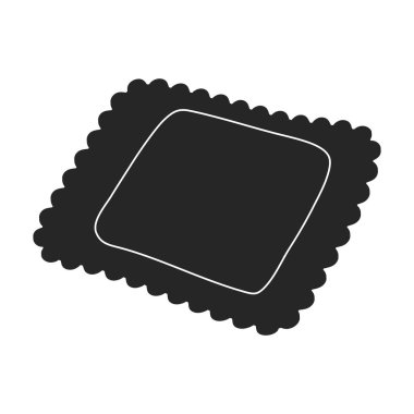 İtalyan siyah vektör ikonlu makarna. Siyah vektör resimli makarna ve spagetti. Beyaz arka planda İtalyan yemek ikonunun izole bir çizimi.