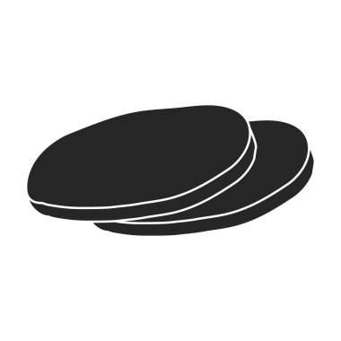 Sosis vektör simgesi. Siyah vektör simgesi beyaz arkaplan sosisinde izole edildi.