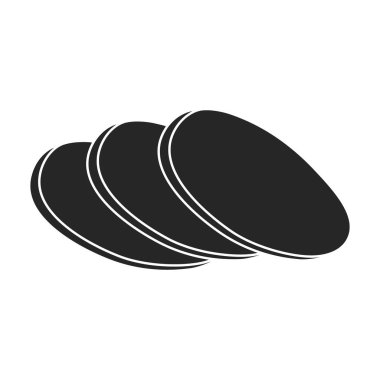 Sosis vektör simgesi. Siyah vektör simgesi beyaz arkaplan sosisinde izole edildi.