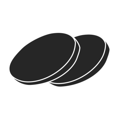 Sosis vektör simgesi. Siyah vektör simgesi beyaz arkaplan sosisinde izole edildi.