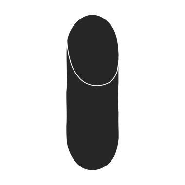 Sosis vektör simgesi. Siyah vektör simgesi beyaz arkaplan sosisinde izole edildi.