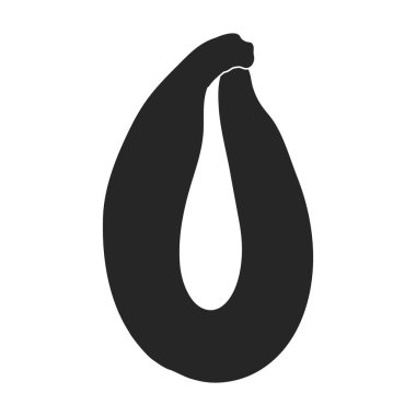 Sosis vektör simgesi. Siyah vektör simgesi beyaz arkaplan sosisinde izole edildi.