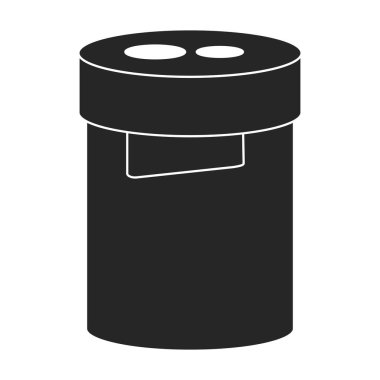 Keskinleştirici vektör simgesi. Siyah vektör simgesi beyaz arkaplan bileyicisinde izole edildi.