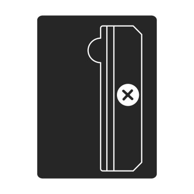 Keskinleştirici vektör simgesi. Siyah vektör simgesi beyaz arkaplan bileyicisinde izole edildi.