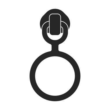 Kaydırma vektörü simgesi. Siyah vektör simgesi beyaz arkaplan kaydırıcılarında izole edildi.