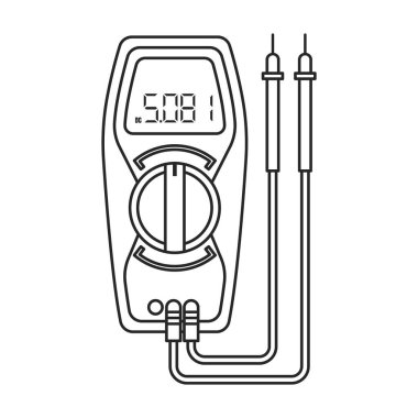Çoklu vektör simgesi. Taslak vektör simgesi beyaz arkaplan çoklu metrede izole edildi.