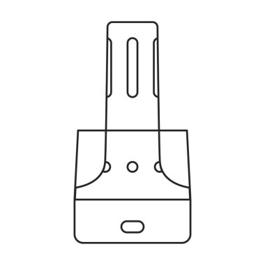 Nemlendirici vektör simgesi. Taslak vektör simgesi beyaz arkaplan nemlendiricisinde izole edildi.