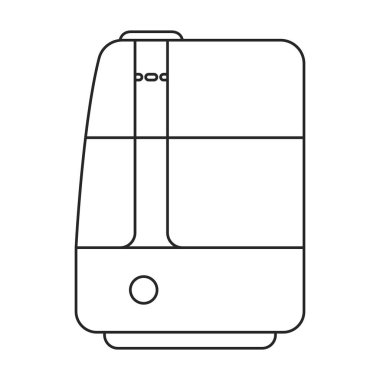 Nemlendirici vektör simgesi. Taslak vektör simgesi beyaz arkaplan nemlendiricisinde izole edildi.