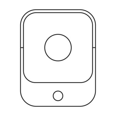 Nemlendirici vektör simgesi. Taslak vektör simgesi beyaz arkaplan nemlendiricisinde izole edildi.