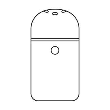 Nemlendirici vektör simgesi. Taslak vektör simgesi beyaz arkaplan nemlendiricisinde izole edildi.