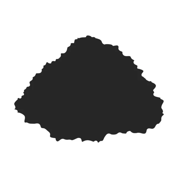 Kakaobohne isolierte schwarze Illustration Symbol. Vektorillustration Schokoladenfrucht auf weißem Hintergrund. Vector schwarze Ikone Kakaobohne. — Stockvektor