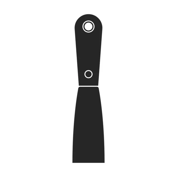 Espátula vector icon.Black icono del vector aislado en la espátula de fondo blanco. — Vector de stock