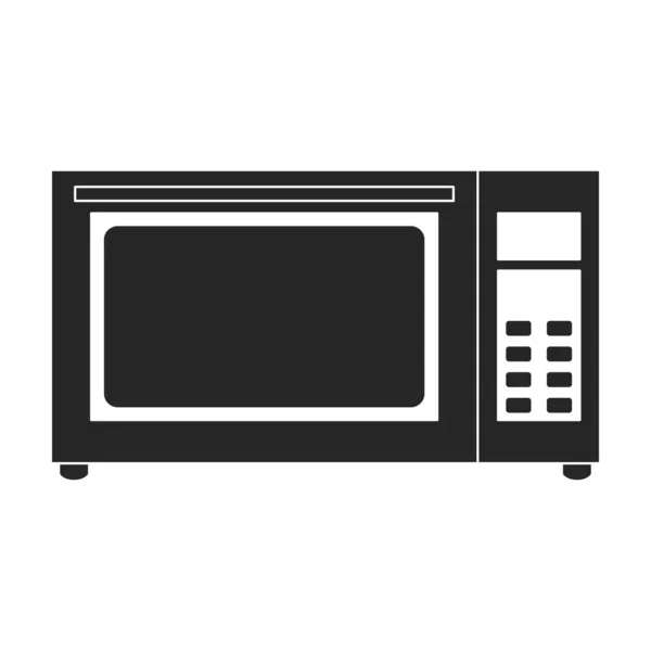 Micmicrowave vector icon.Black vector icon isolated on white background microwave . — стоковый вектор