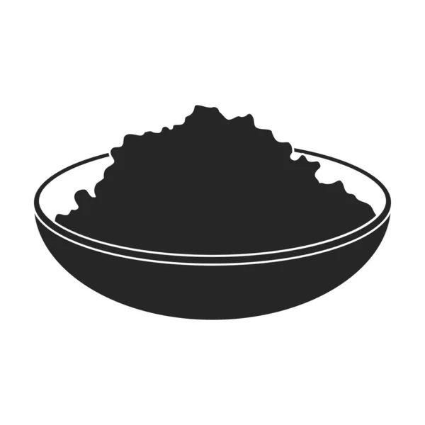 Hüttenkäse Vektor icon.Black Vektor Symbol isoliert auf weißem Hintergrund Hüttenkäse. — Stockvektor